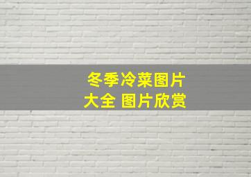 冬季冷菜图片大全 图片欣赏